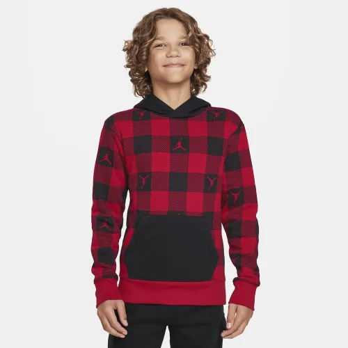 Nike Jordan Big детские (для мальчиков) Pullover Толстовка с капюшоном цвет красный