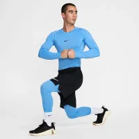 Nike Pro чоловічі Dri-FIT Tight Long-Sleeve Fitness Top блакитний