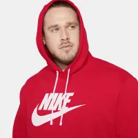 Nike Sportswear Club Fleece мужские Graphic Pullover Толстовка с капюшоном цвет красный