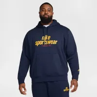 Nike Club мужские Fleece Pullover Толстовка с капюшоном синий