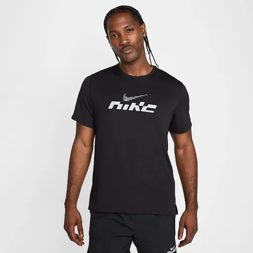 Nike Miler Flash мужские Dri-FIT UV Short-Sleeve Running Top цвет черный