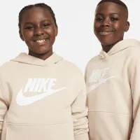 Nike Sportswear Club Fleece Big дитячі Толстовка з капюшоном (Extended Size) колір коричневий