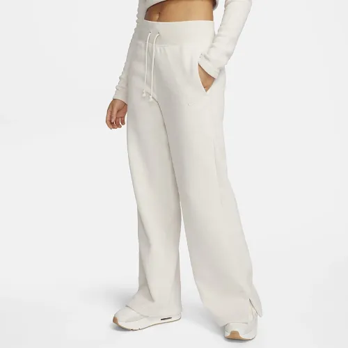 Nike Sportswear Phoenix Plush женская С высокой Талией Wide-Leg Cozy Fleece Pants цвет коричневый