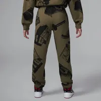 Nike Jordan Brooklyn Fleece Big детские Printed Pants цвет зеленый