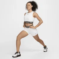 Nike Pro жіноча Dri-FIT Cropped Tank Top колір білий
