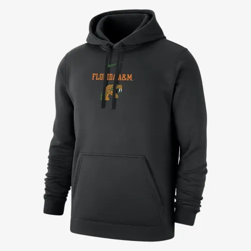 Florida A&M Club Fleece чоловічі Nike College Толстовка з капюшоном колір чорний