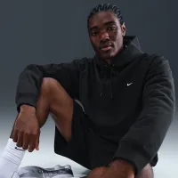 Nike Solo Swoosh мужские Pullover Толстовка с капюшоном цвет черный