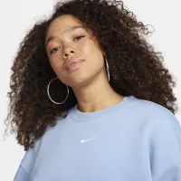 Nike Sportswear Phoenix Fleece женская оверсайз Crew-Neck свитшот синий