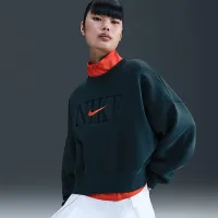 Nike Sportswear Phoenix Fleece женская оверсайз Crew-Neck свитшот синий