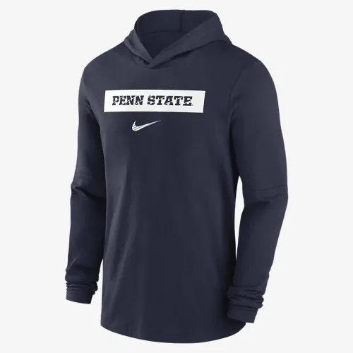 Penn State Nittany Lions Sideline чоловічі Nike Dri-FIT College Long-Sleeve Hooded Top блакитний