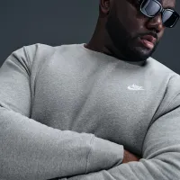 Nike Club мужские Fleece Crew цвет серый