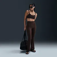 Nike Zenvy жіноча З високою талією Flaколір червоний лосіни колір коричневий