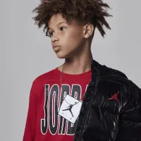 Nike Jordan Stretch Out Long Sleeve Tee Big Kids Long Sleeve Tee Red