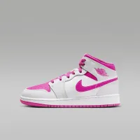 Nike Air Jordan 1 Mid Big детские Кроссовки цвет серый