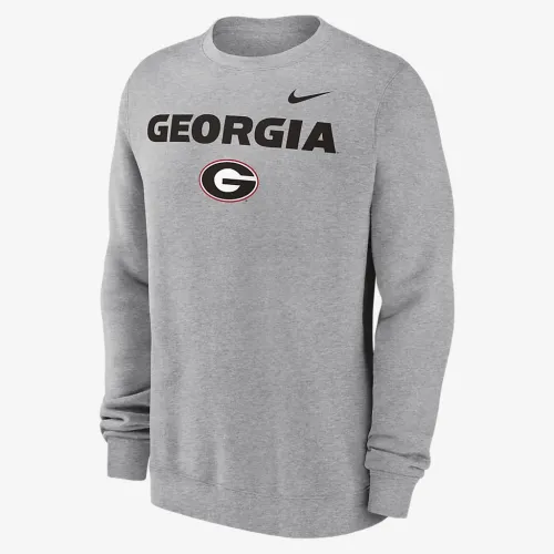Georgia Bulldogs Primetime Primary Stack чоловічі Nike College Pullover Crew колір сірий