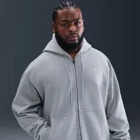 Nike Solo Swoosh чоловічі Full-Zip Fleece Толстовка з капюшоном колір сірий
