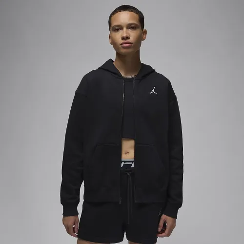 Nike Jordan Brooklyn Fleece жіноча Full-Zip Толстовка з капюшоном колір чорний