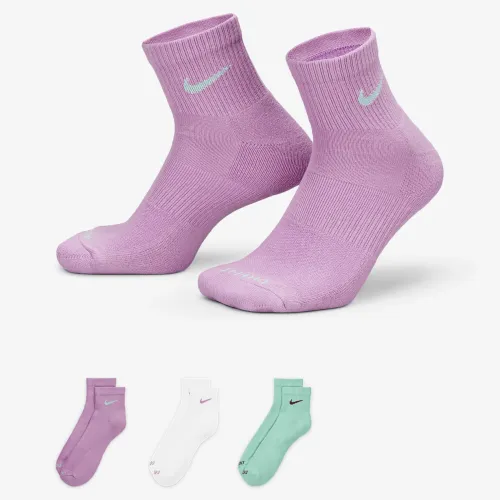 Nike Everyday Plus Cushioned тренувальні Ankle шкарпетки (3 пар) різнокольорові