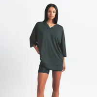 NikeSKIMS Airy женская оверсайз V-Neck футболка цвет зеленый