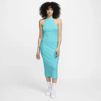Nike Sportswear Chill Rib женская Slim Sleeveless Midi Костюм цвет зеленый