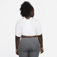 Nike Dri-FIT One Luxe жіноча Twist Cropped Short-Sleeve Top (великі розміри) колір білий