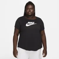 Nike Sportswear Essentials жіноча Logo футболка (великі розміри) колір чорний