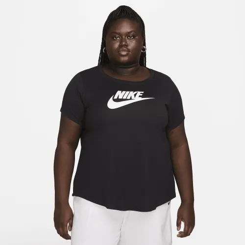 Nike Sportswear Essentials жіноча Logo футболка (великі розміри) колір чорний
