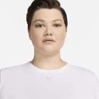Nike One Classic жіноча Dri-FIT Short-Sleeve Top (великі розміри) колір білий