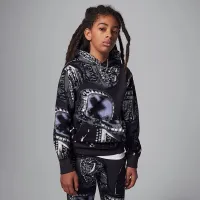 Nike Jordan MVP Big дитячі Fleece Printed Pullover Толстовка з капюшоном колір чорний