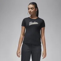 Nike Jordan жіноча Slim футболка колір чорний