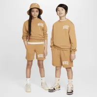 Nike Sportswear Club Big дитячі French Terry Crew-Neck світшот колір коричневий