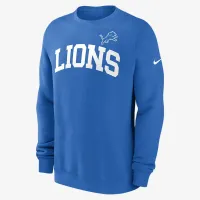 Detroit Lions Club мужские Nike NFL Pullover Crew синий