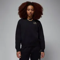 Nike Jordan Brooklyn Fleece жіноча Crew-Neck світшот колір чорний
