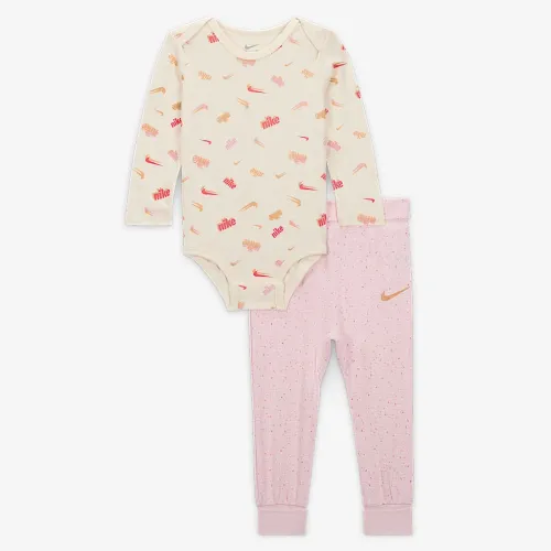 Nike E1D1 Baby (0-9M) Printed Bodysuit and Pants набор Pink