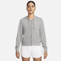 Nike Dri-FIT One женская Full-Zip French Terry Толстовка с капюшоном цвет серый