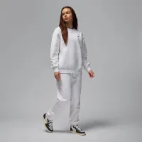 Nike Jordan Flight Fleece жіноча Crew-Neck світшот колір коричневий
