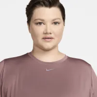 Nike One Classic женская Dri-FIT Short-Sleeve Top (большие размеры) цвет фиолетовый