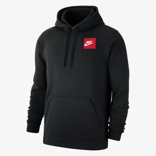 Nike Club Fleece мужские Pullover Толстовка с капюшоном цвет черный