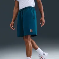 NikeCourt Heritage чоловічі Dri-FIT Fleece Tennis шорти блакитний