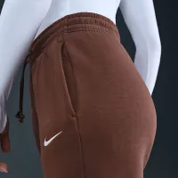 Nike Sportswear Phoenix Fleece женская С высокой Талией Wide-Leg Pants цвет коричневый