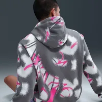 Nike Ja мужские Club Fleece Pullover Толстовка с капюшоном цвет серый