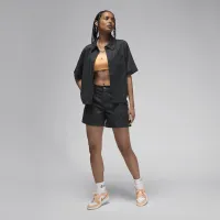 Nike Jordan жіноча Woven Crop Top колір чорний