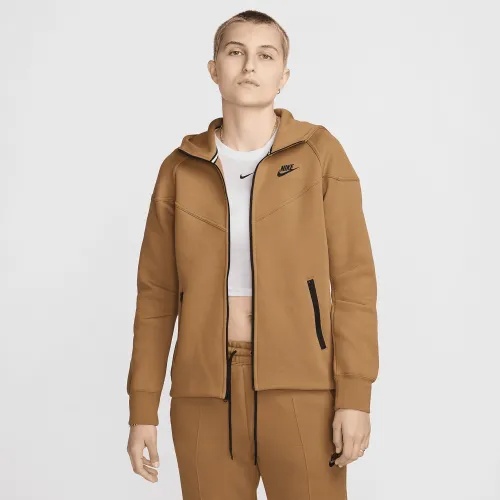 Nike Sportswear Tech Fleece Windrunner женская Full-Zip Толстовка с капюшоном цвет коричневый