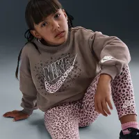 Nike Wild Warmth Little детские Crew Top and лосины набор Pink
