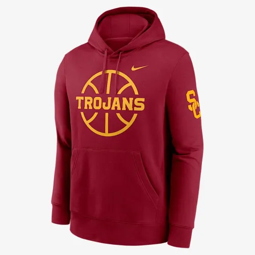 USC Trojans Club баскетбольні Icon чоловічі Nike College Pullover Толстовка з капюшоном колір червоний