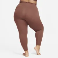 Nike Zenvy женская Gentle-Support С высокой Талией 7/8 лосины (большие размеры) цвет коричневый