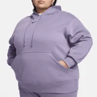 Nike Sportswear Phoenix Fleece женская оверсайз Pullover Толстовка с капюшоном (большие размеры) цвет фиолетовый