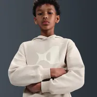 Nike A'ja Wilson Club Fleece Big дитячі Толстовка з капюшоном колір сірий