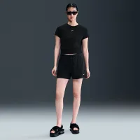 Nike Sportswear Chill Terry женская Short-Sleeve French Terry Top цвет черный