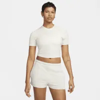 Nike Sportswear Essential жіноча Slim Cropped футболка колір коричневий